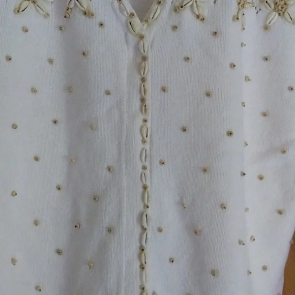 Storybook Knits Summer Shells Cardigan Plus EARRINGS - Picture 6 of 9